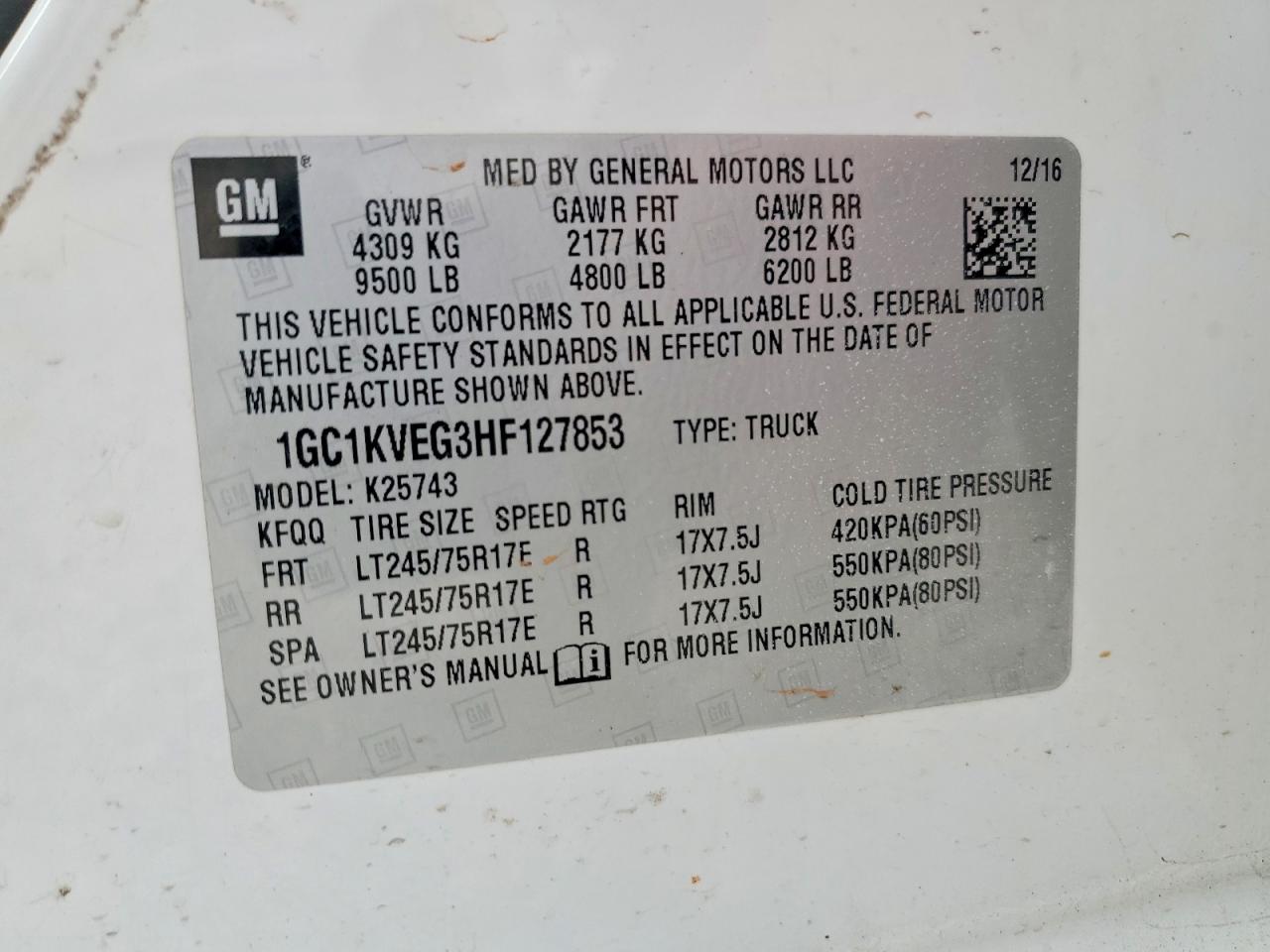 2017 CHEVROLET SILVERADO K2500 HEAVY DUTY LT photo 23