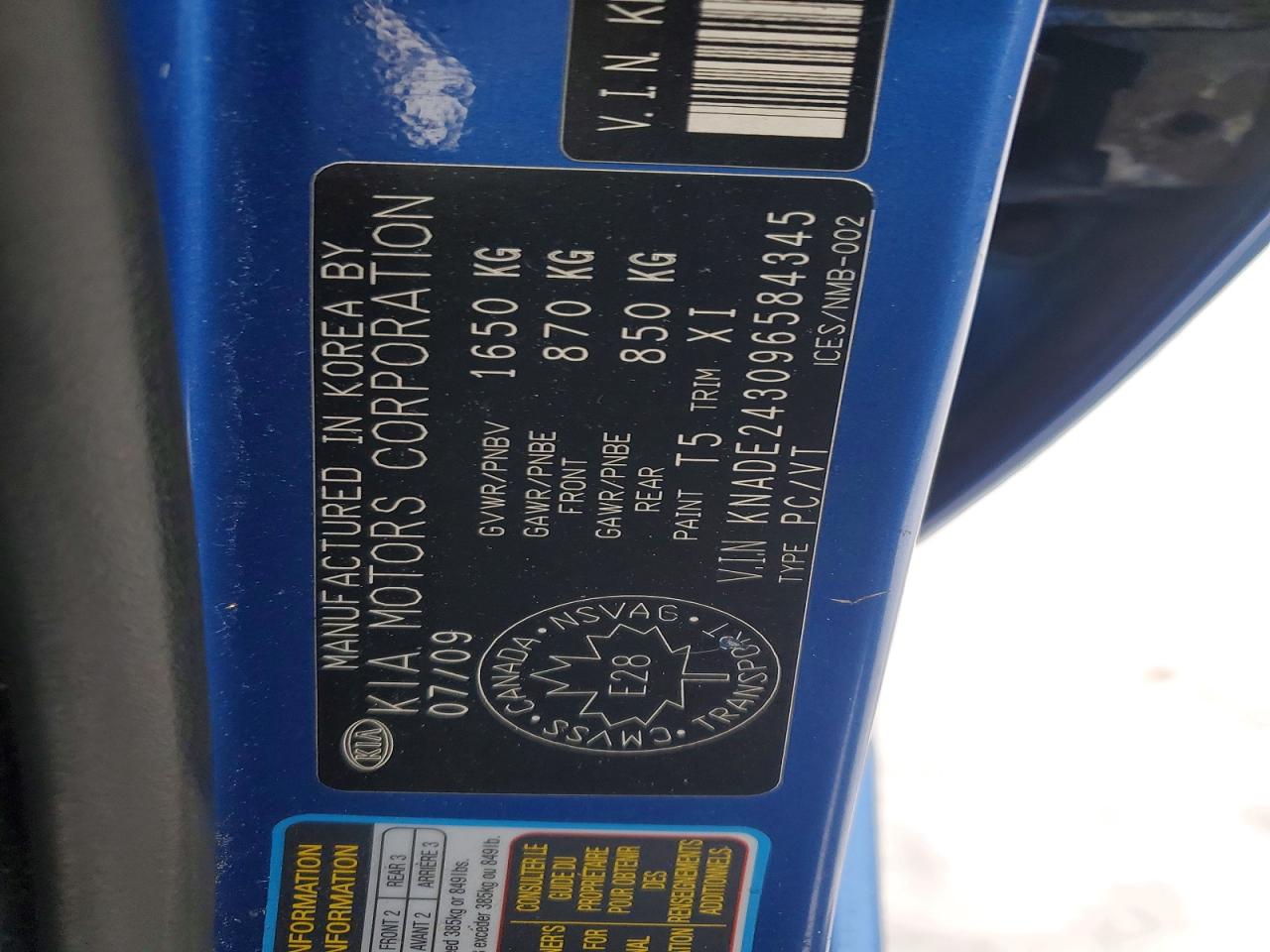 2009 KIA RIO 5 SX photo 25