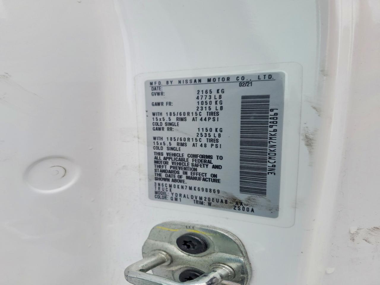 2021 NISSAN NV200 DELIVERY VAN photo 23