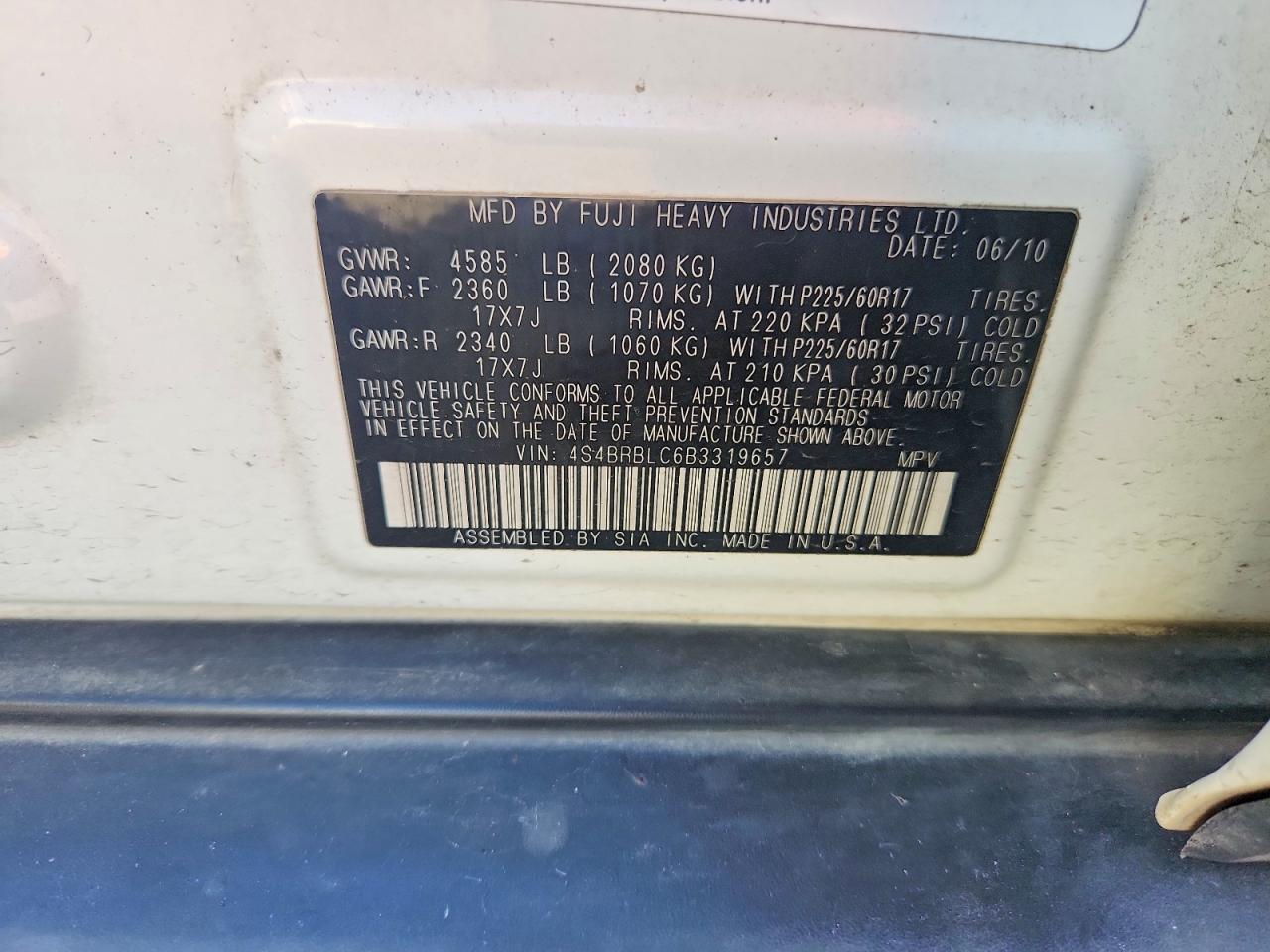 2011 SUBARU OUTBACK 2.5I LIMITED photo 23