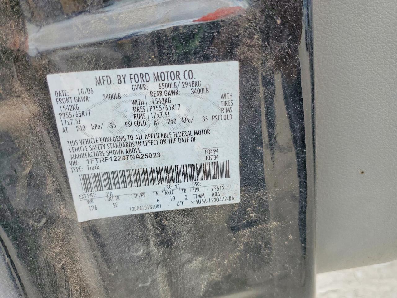 2007 FORD F150 photo 12