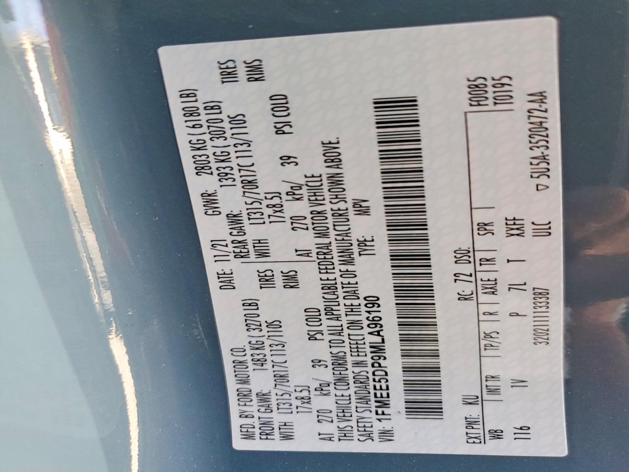 2021 FORD BRONCO BASE photo 14