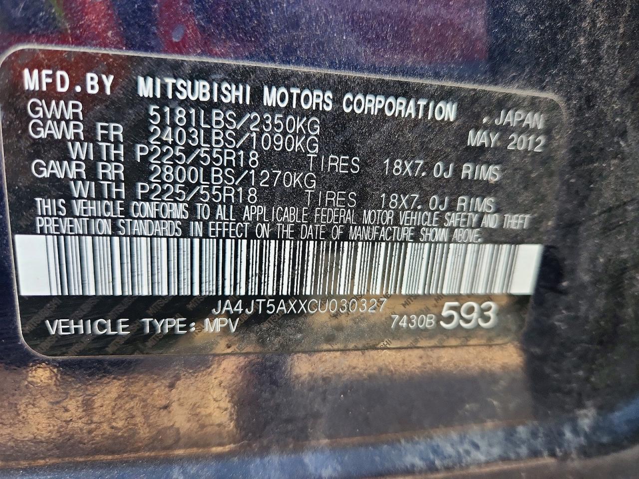2012 MITSUBISHI OUTLANDER GT photo 34