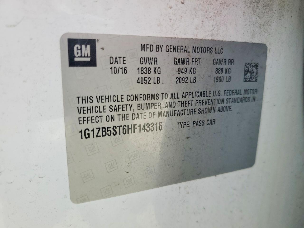 2017 CHEVROLET MALIBU LS photo 23