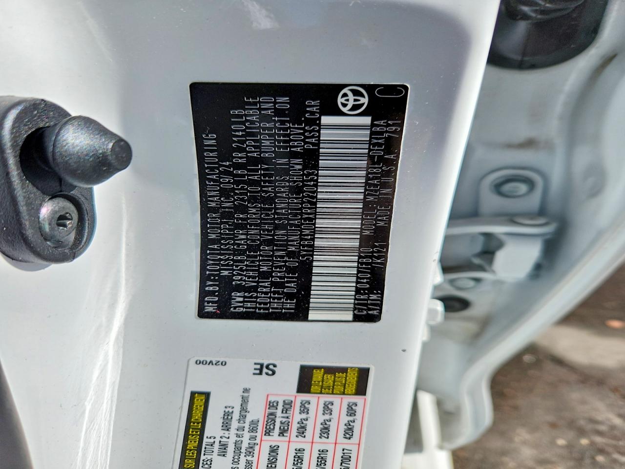 2024 TOYOTA COROLLA LE photo 23
