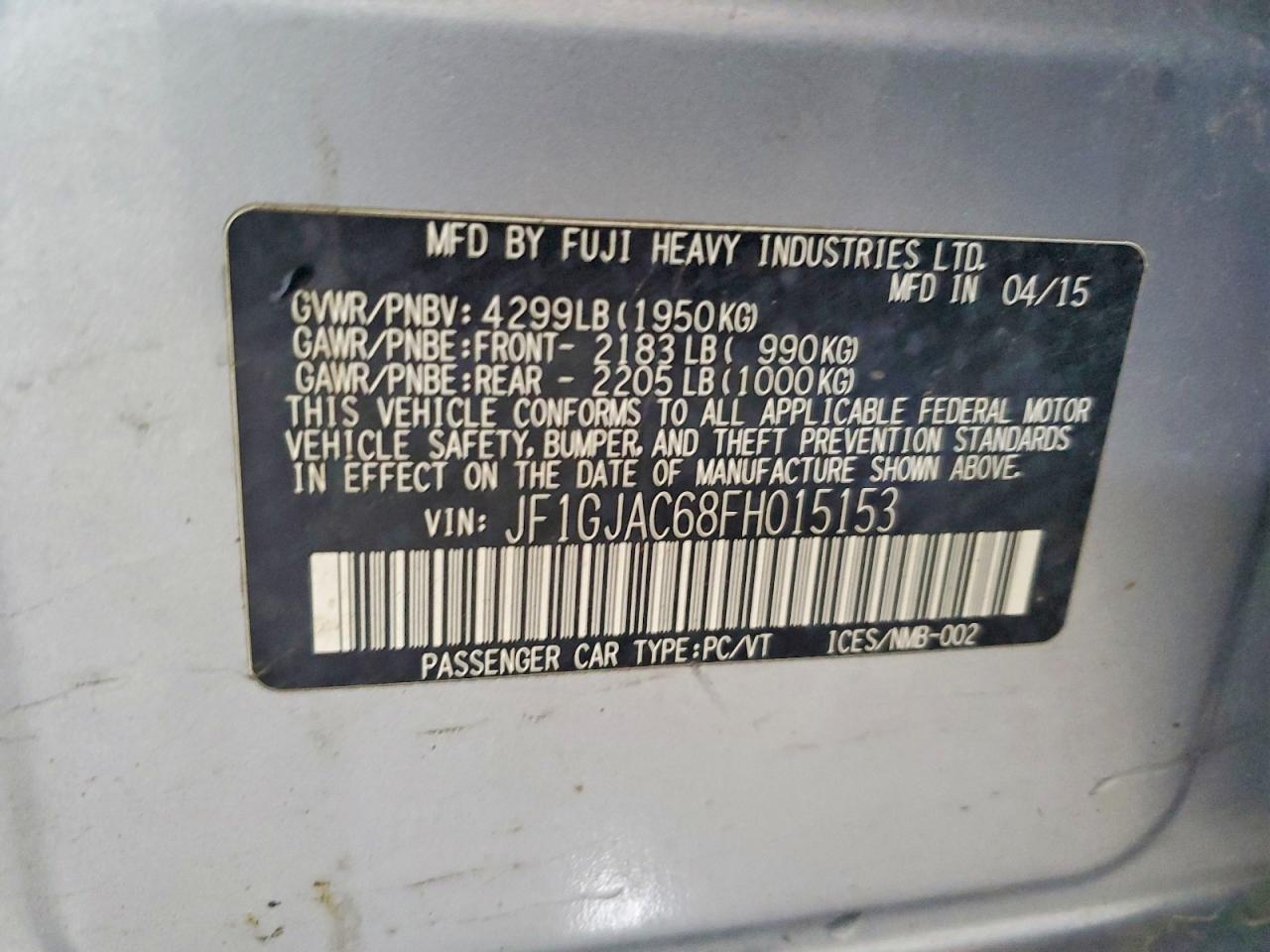 2015 SUBARU IMPREZA PREMIUM photo 13
