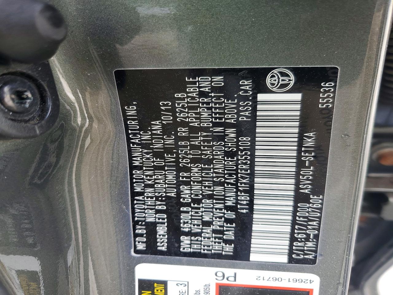 2014 TOYOTA CAMRY LE photo 34