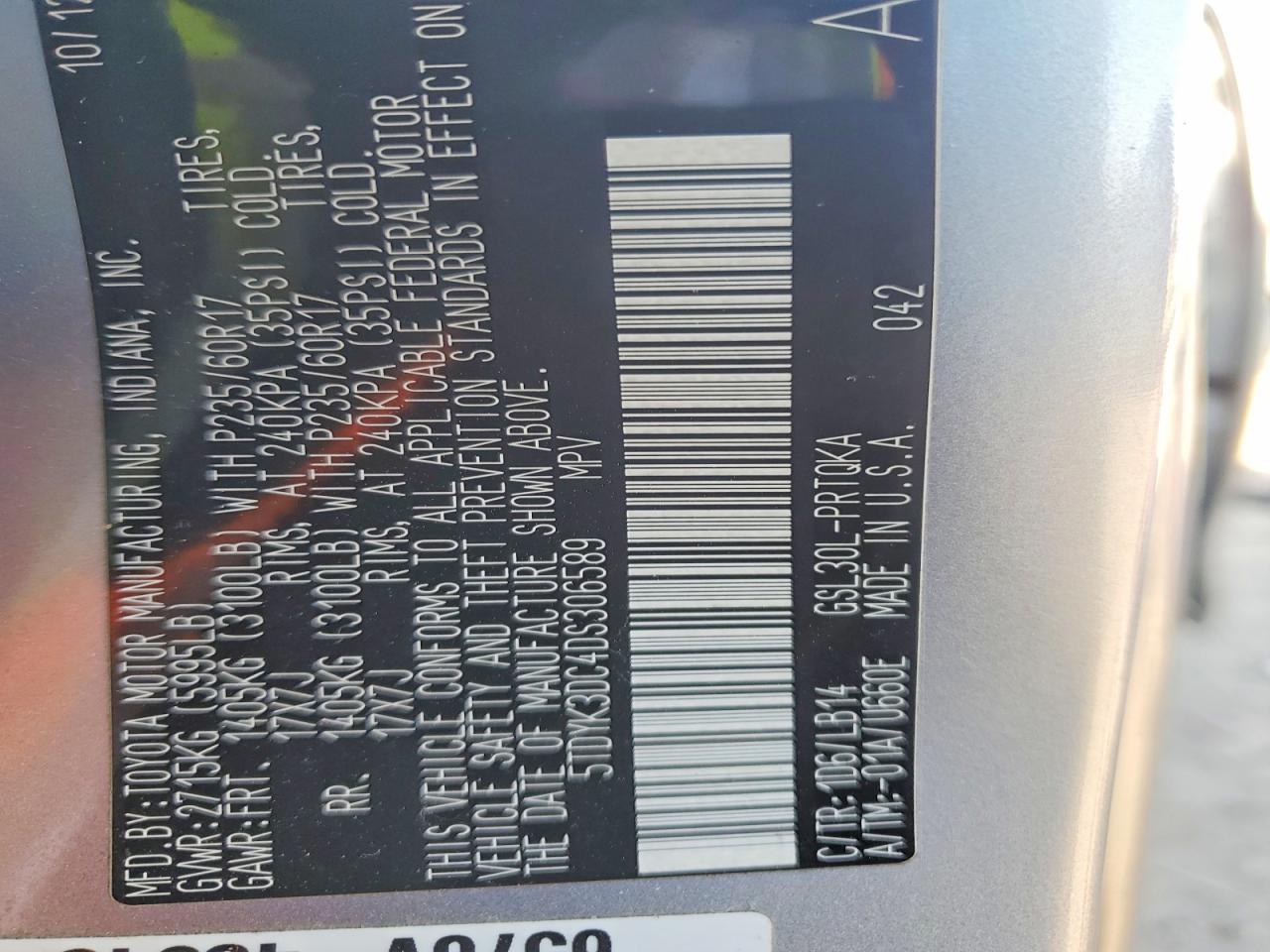 2013 TOYOTA SIENNA XLE 8-PASSENGER photo 14