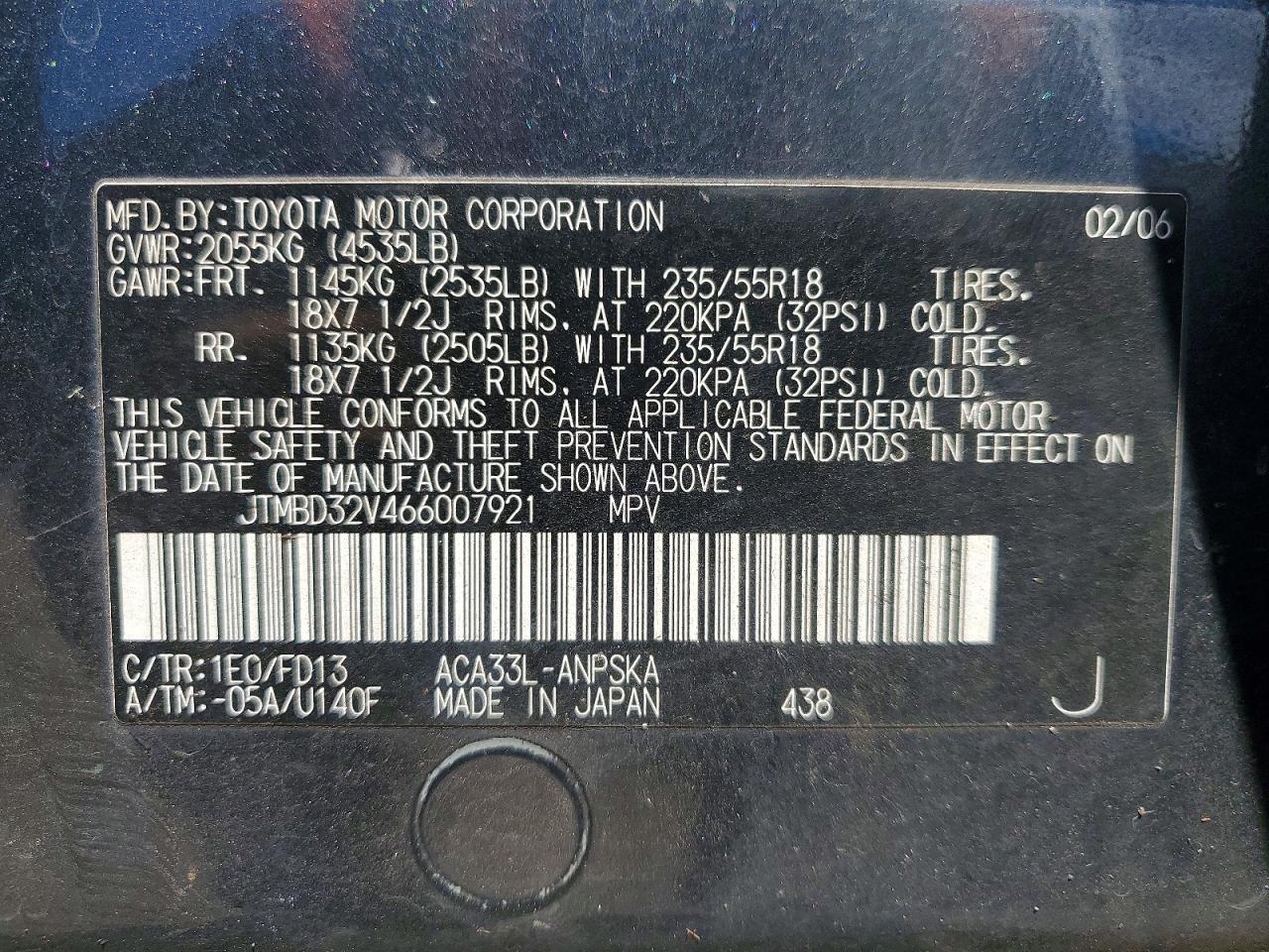 2006 TOYOTA RAV4 SPORT photo 25