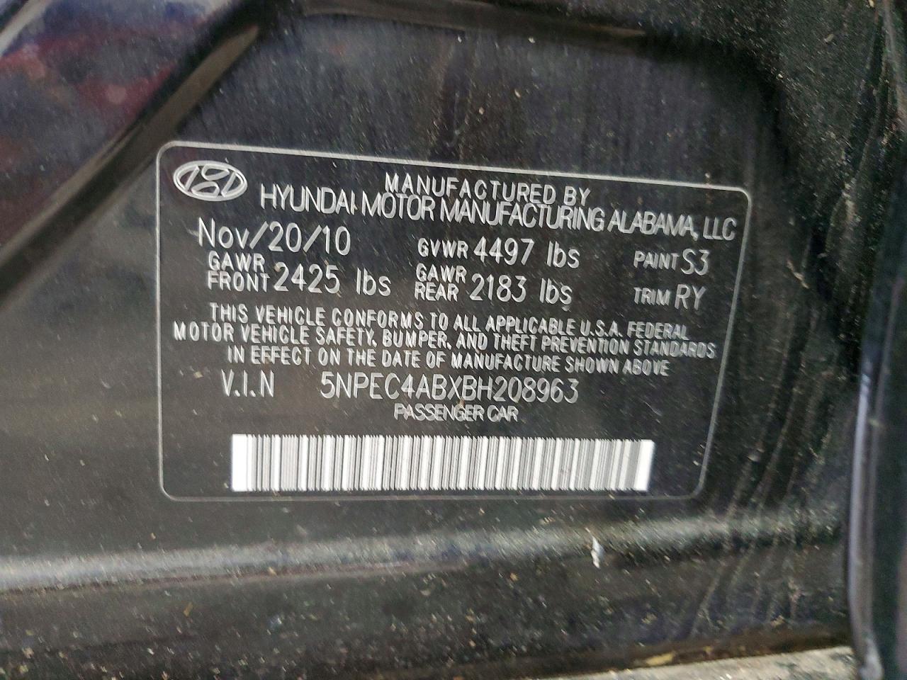 2011 HYUNDAI SONATA SE 2.0T photo 23
