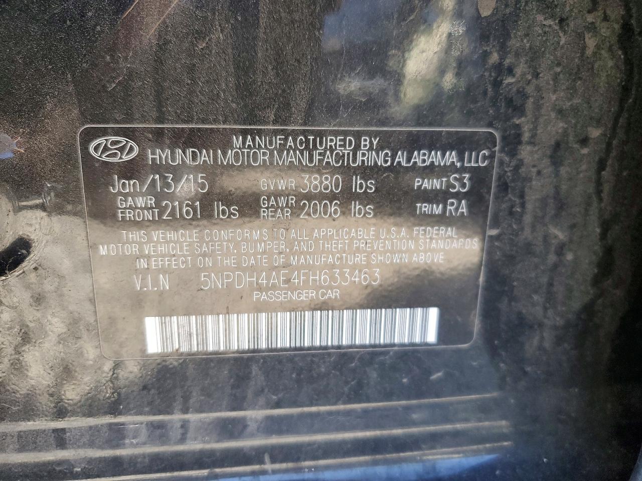 2015 HYUNDAI ELANTRA SE photo 13