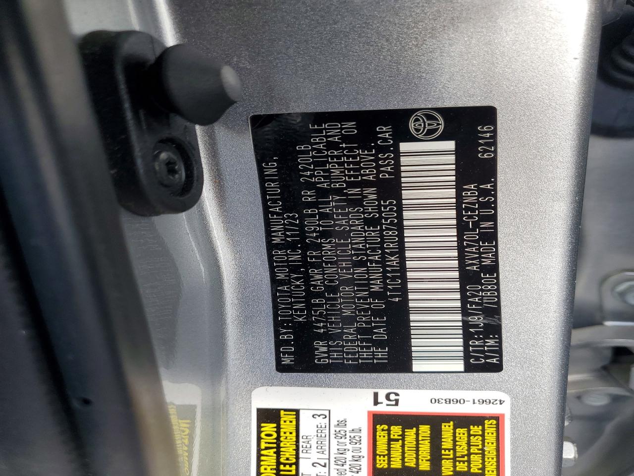 2024 TOYOTA CAMRY LE photo 13