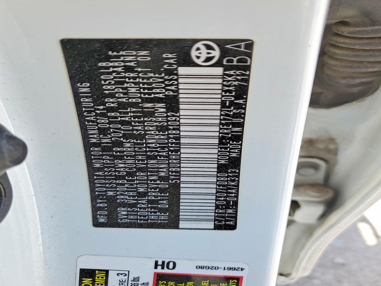 2015 TOYOTA COROLLA S PLUS photo 25