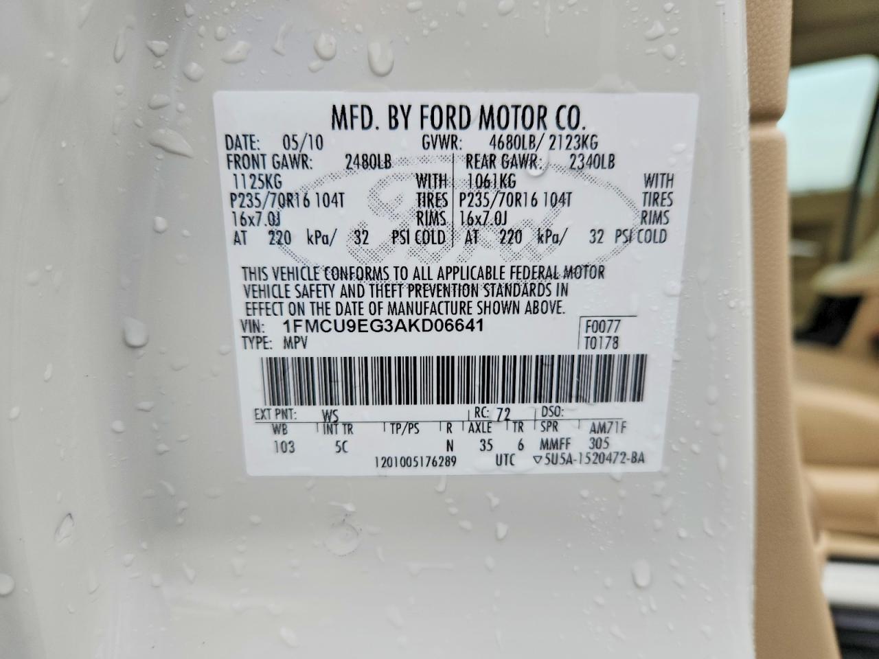 2010 FORD ESCAPE LIMITED photo 14