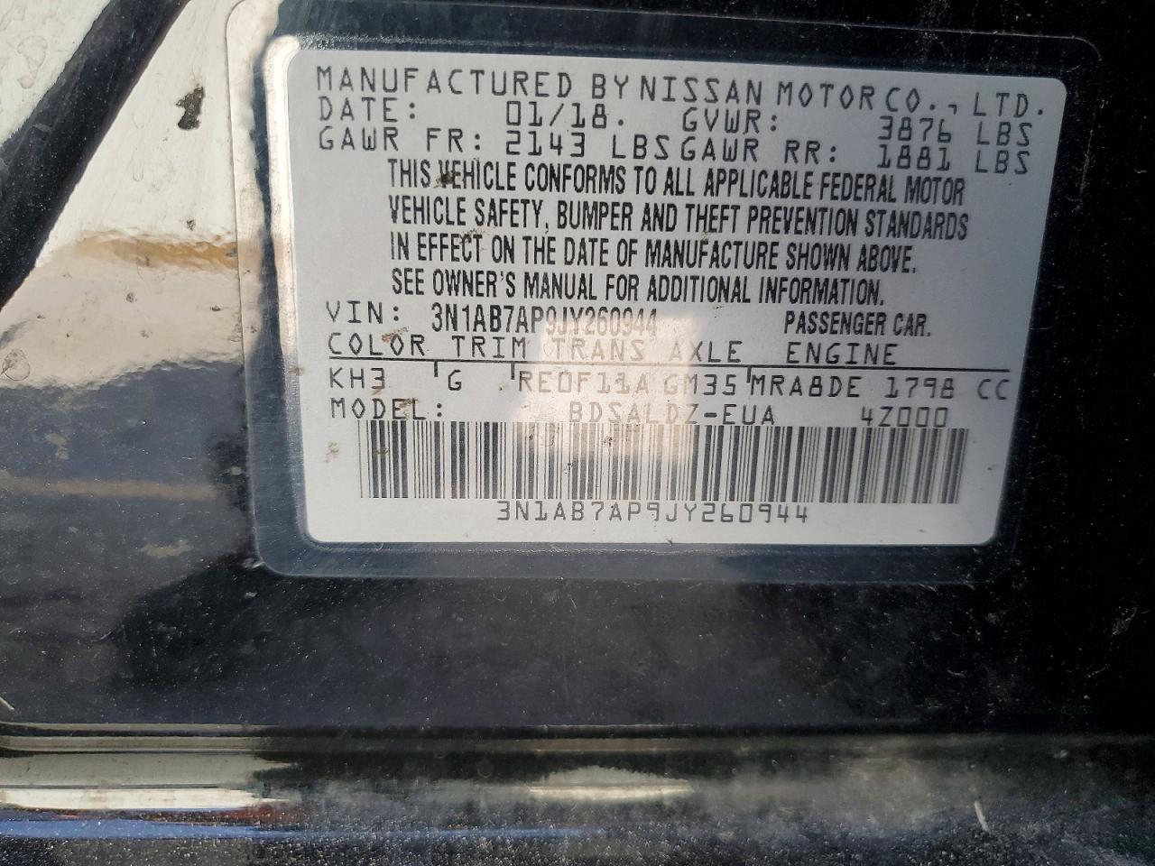 2018 NISSAN SENTRA SV photo 25