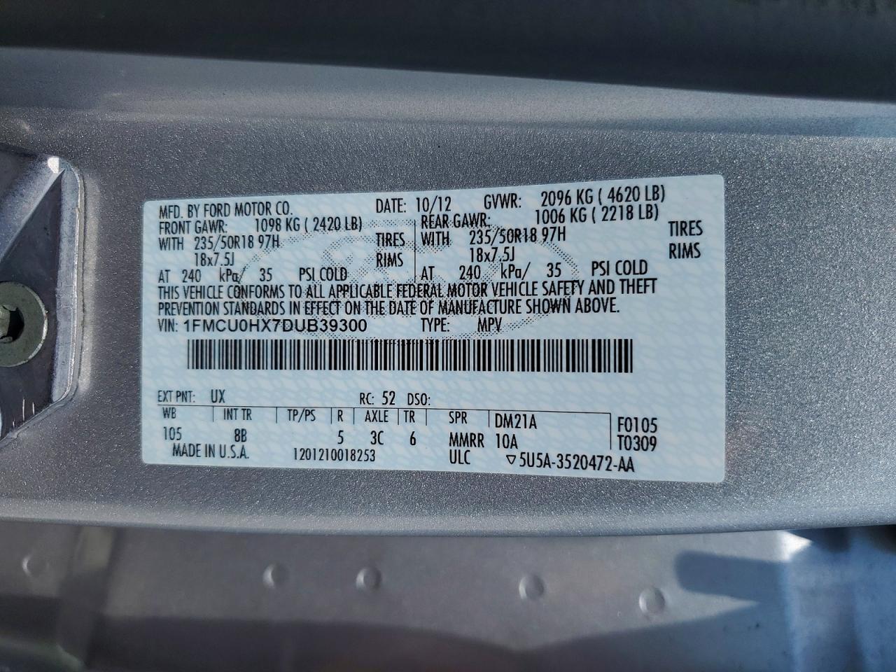 2013 FORD ESCAPE SEL photo 27