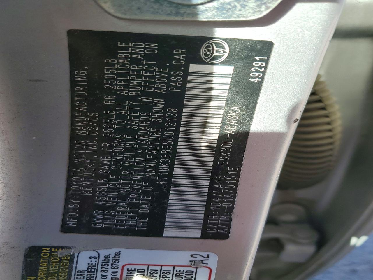 2005 TOYOTA AVALON XLS photo 23