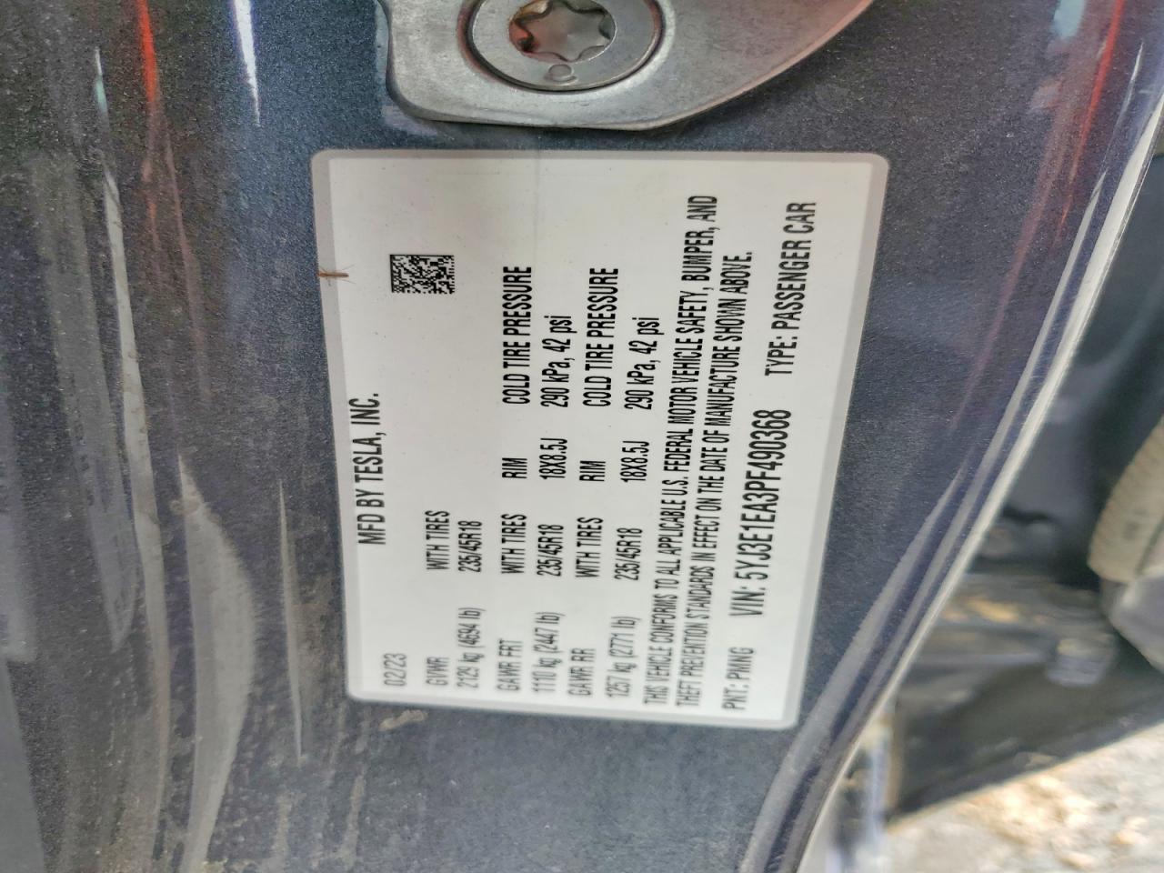 2023 TESLA MODEL 3 photo 23