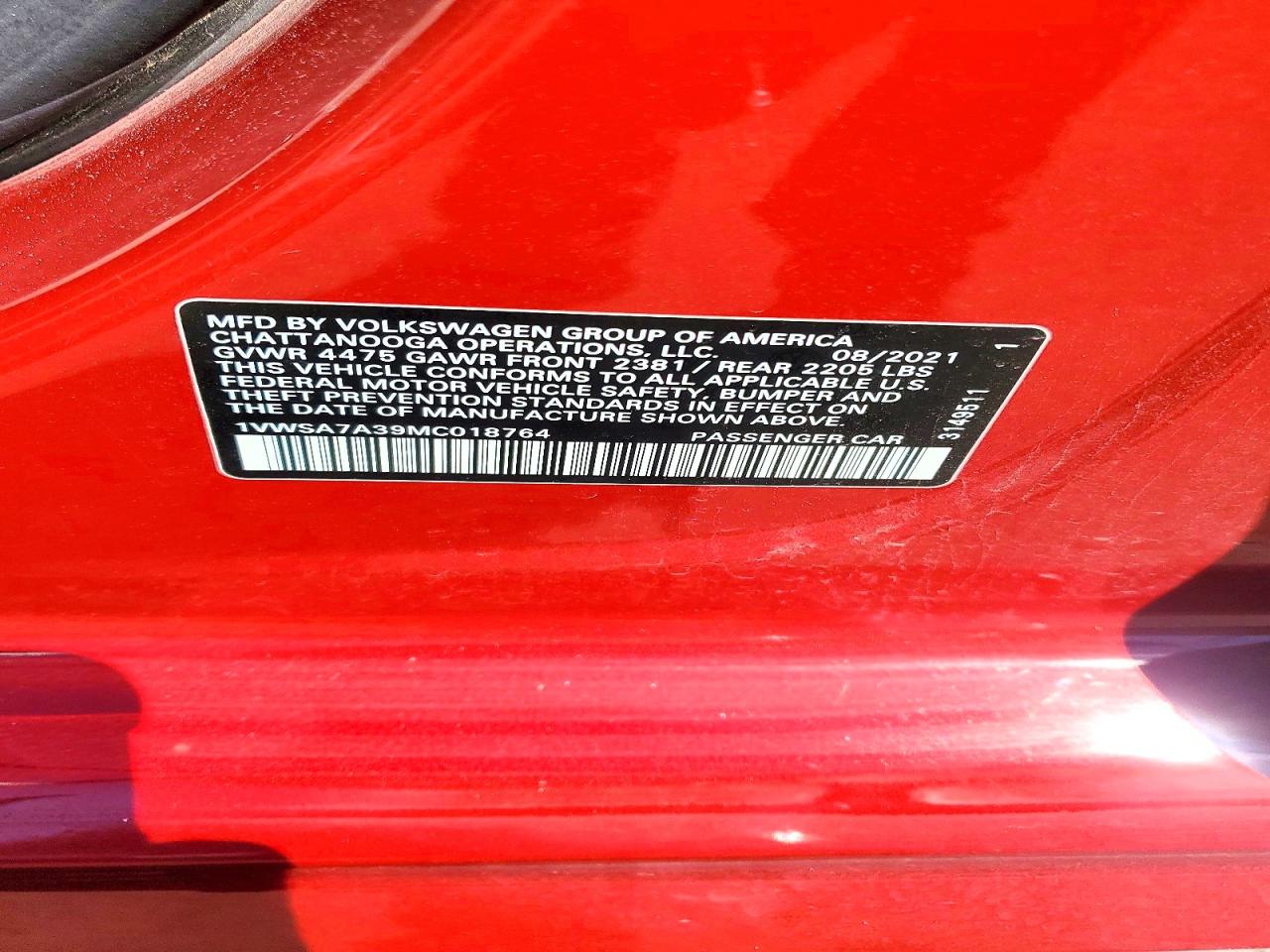 2021 VOLKSWAGEN PASSAT SE photo 23