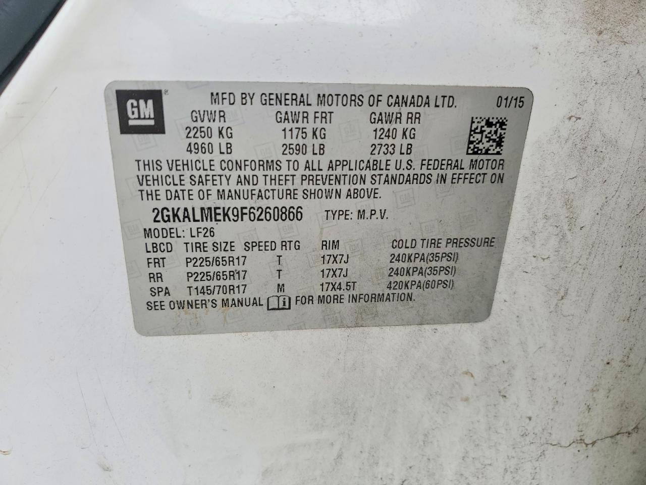 2015 GMC TERRAIN SLE photo 34