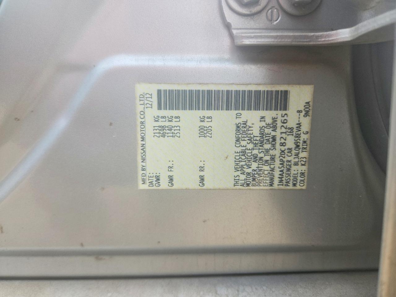 2013 NISSAN MAXIMA 3.5 S photo 34