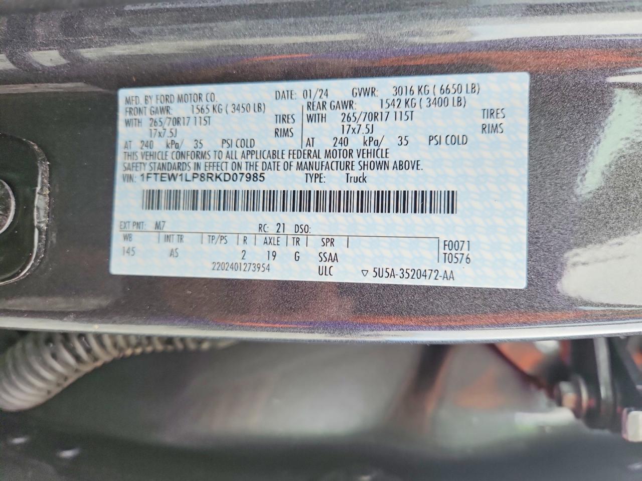 2024 FORD F150 XL photo 25