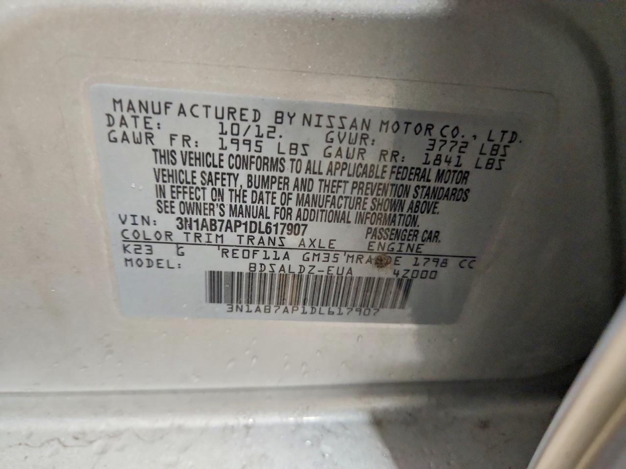 2013 NISSAN SENTRA S photo 12