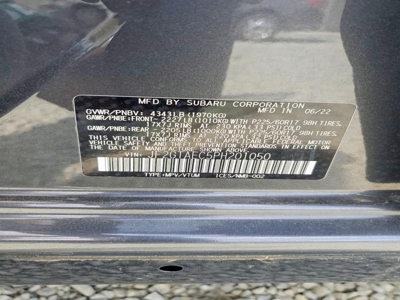 2023 SUBARU CROSSTREK PREMIUM photo 14