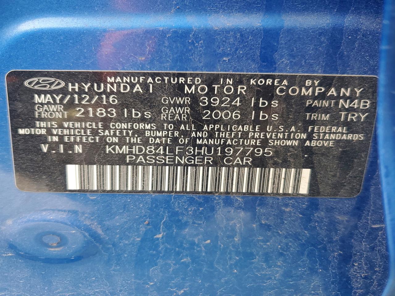 2017 HYUNDAI ELANTRA LIMITED photo 23
