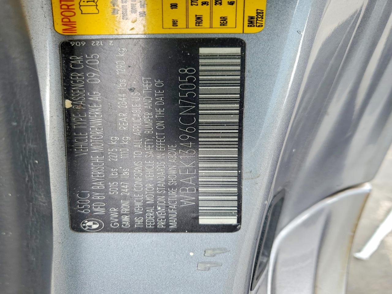 2006 BMW 650 I photo 12