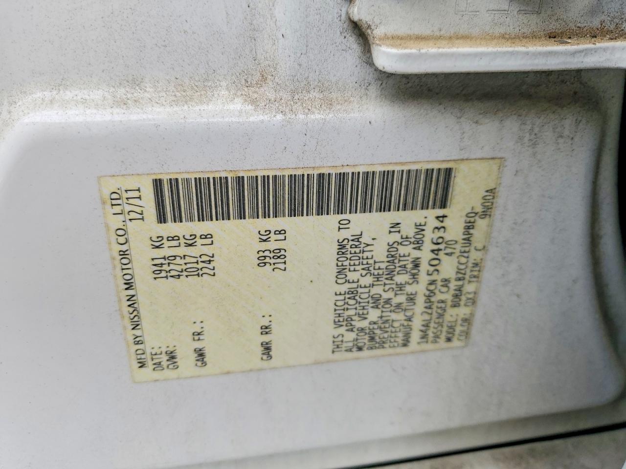 2012 NISSAN ALTIMA 2.5 photo 23
