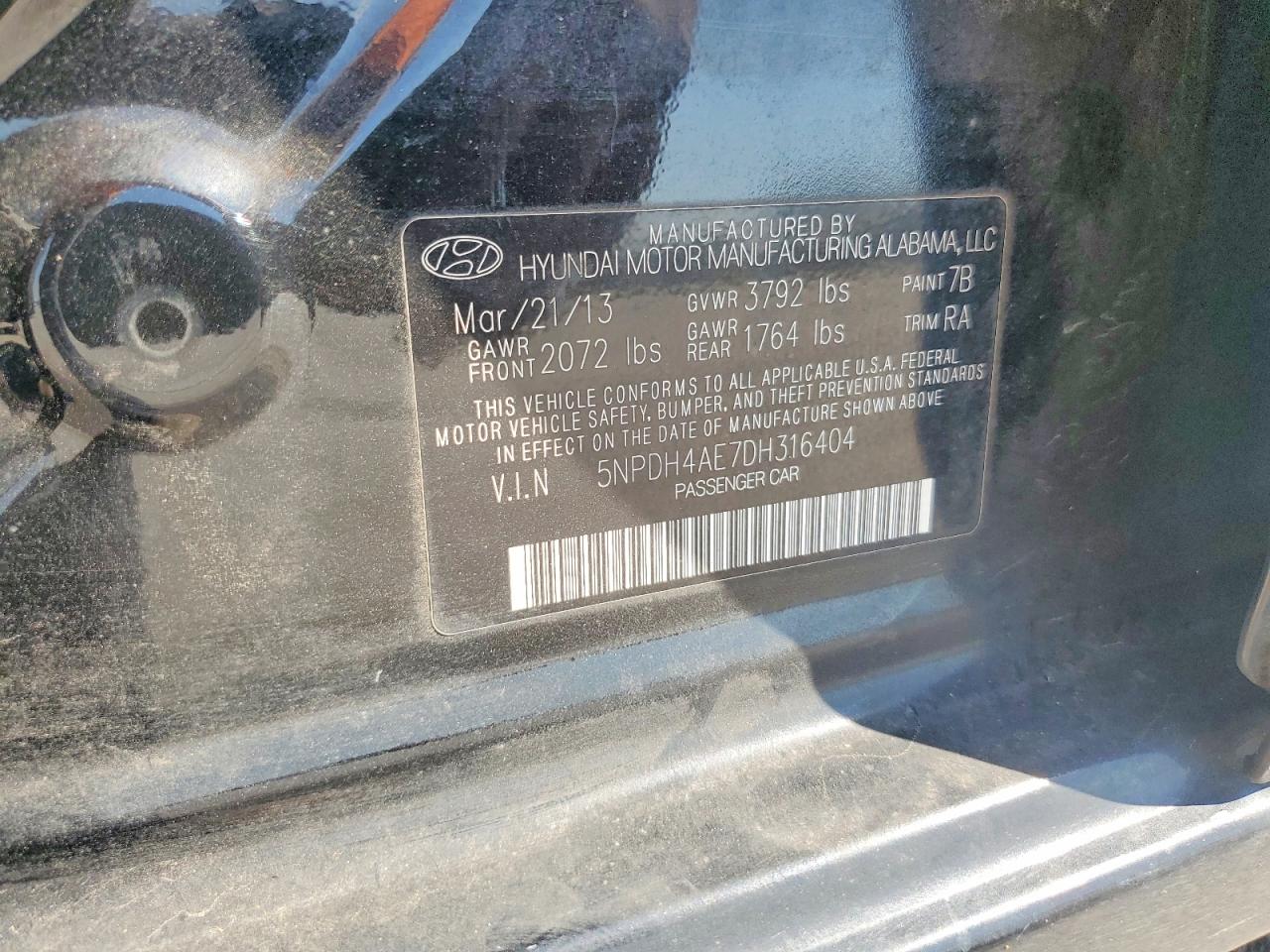 2013 HYUNDAI ELANTRA GLS photo 23