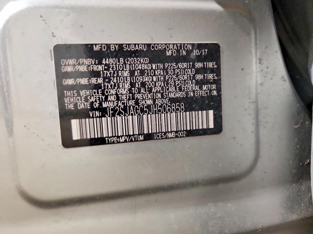 2018 SUBARU FORESTER 2.5I PREMIUM photo 12