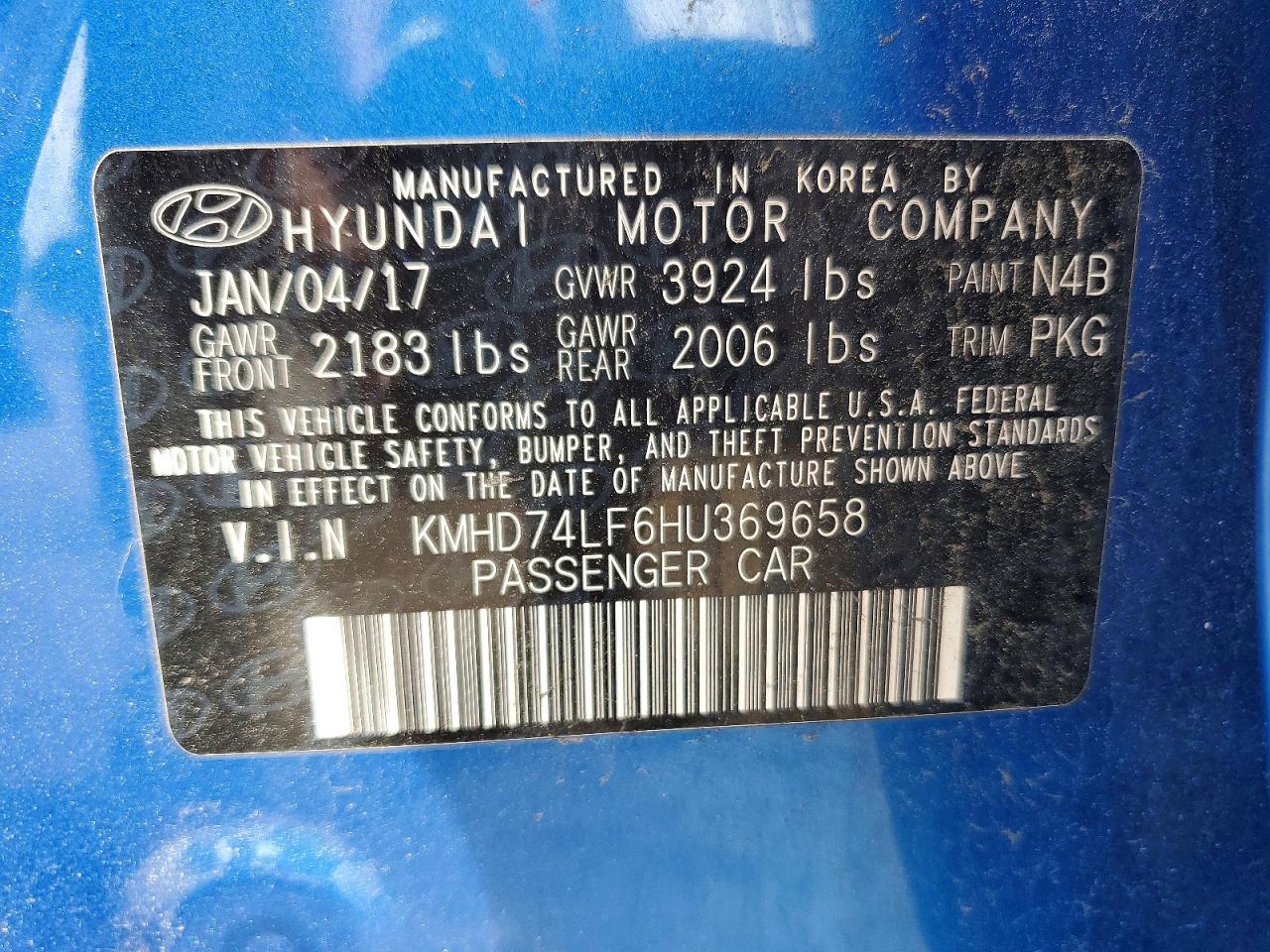 2017 HYUNDAI ELANTRA SE photo 23