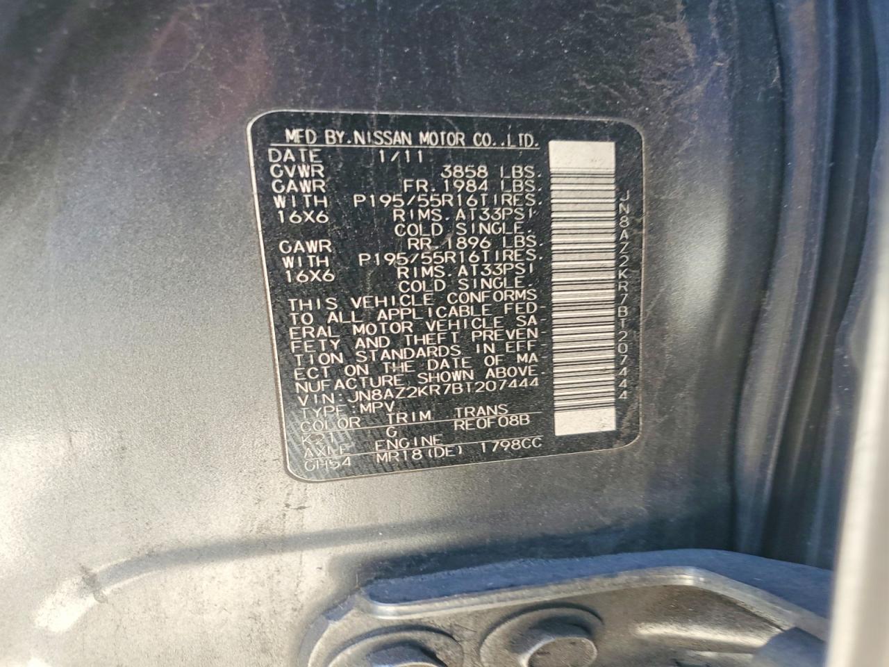 2011 NISSAN CUBE 1.8 photo 34