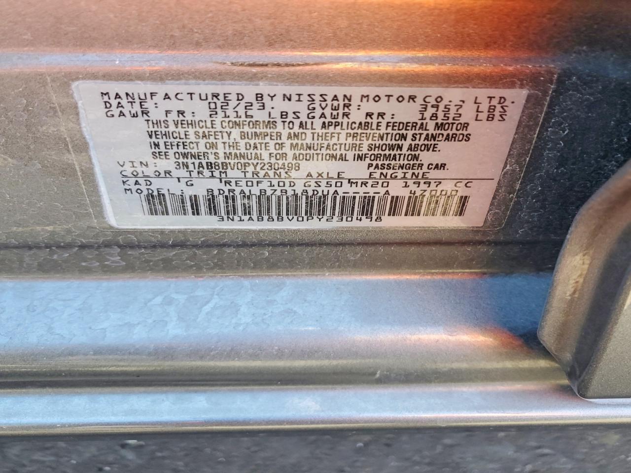 2023 NISSAN SENTRA S photo 23