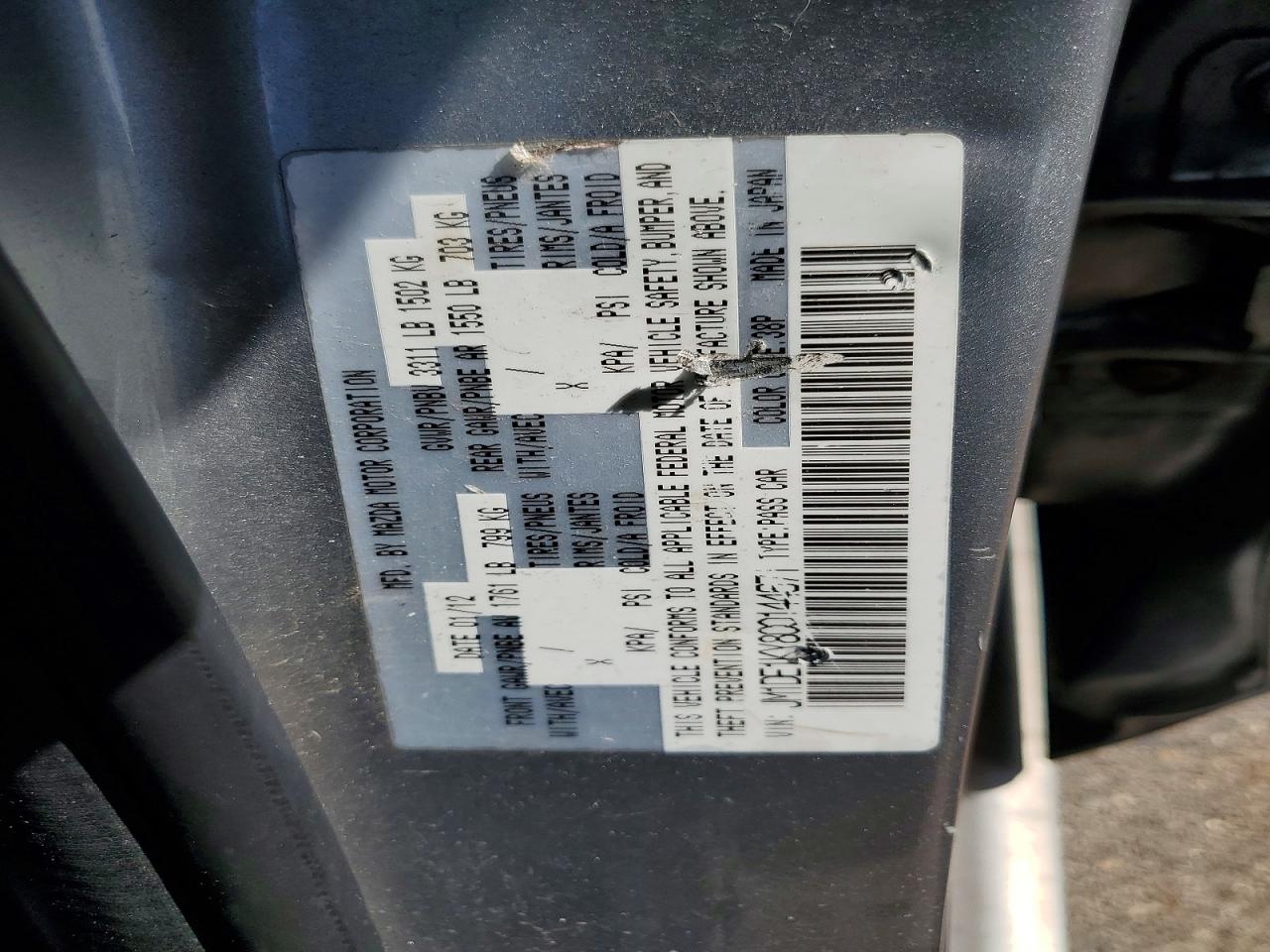 2012 MAZDA MAZDA2 photo 12