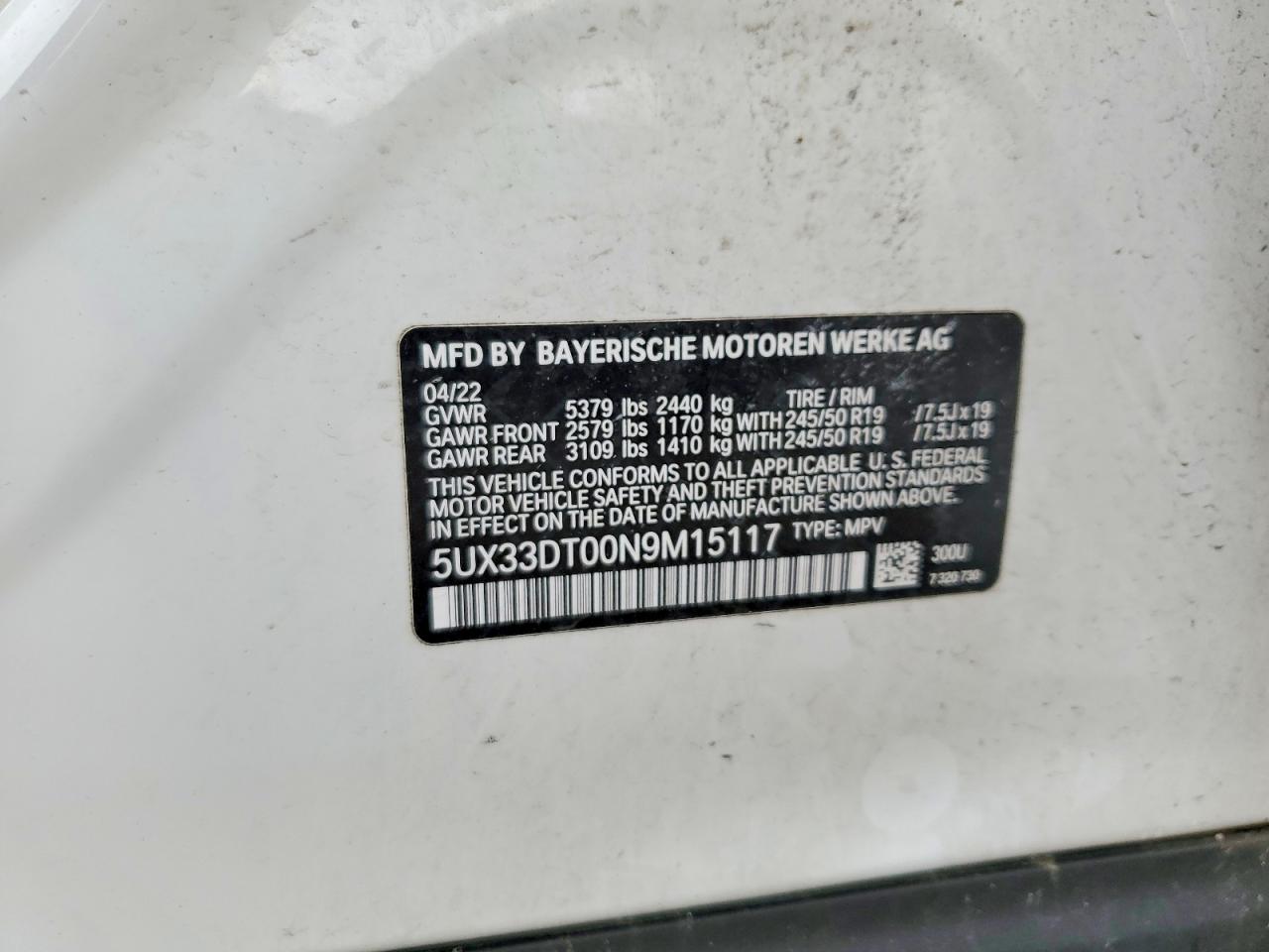 2022 BMW X4 XDRIVE30I photo 23