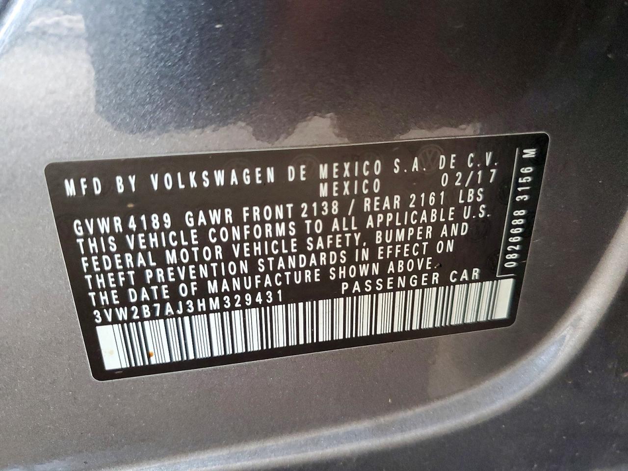 2017 VOLKSWAGEN JETTA S photo 23