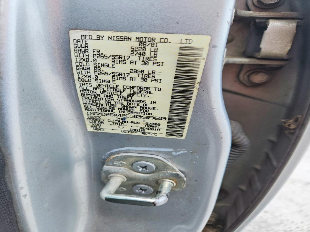 2002 NISSAN FRONTIER SC-V6 photo 12