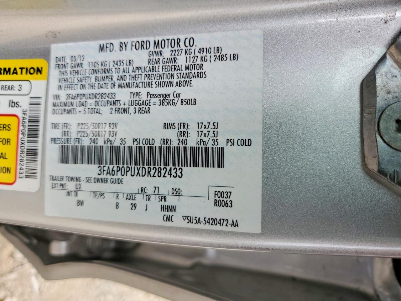 2013 FORD FUSION SE PHEV photo 23