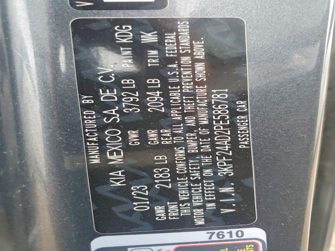 2023 KIA FORTE LXS photo 23