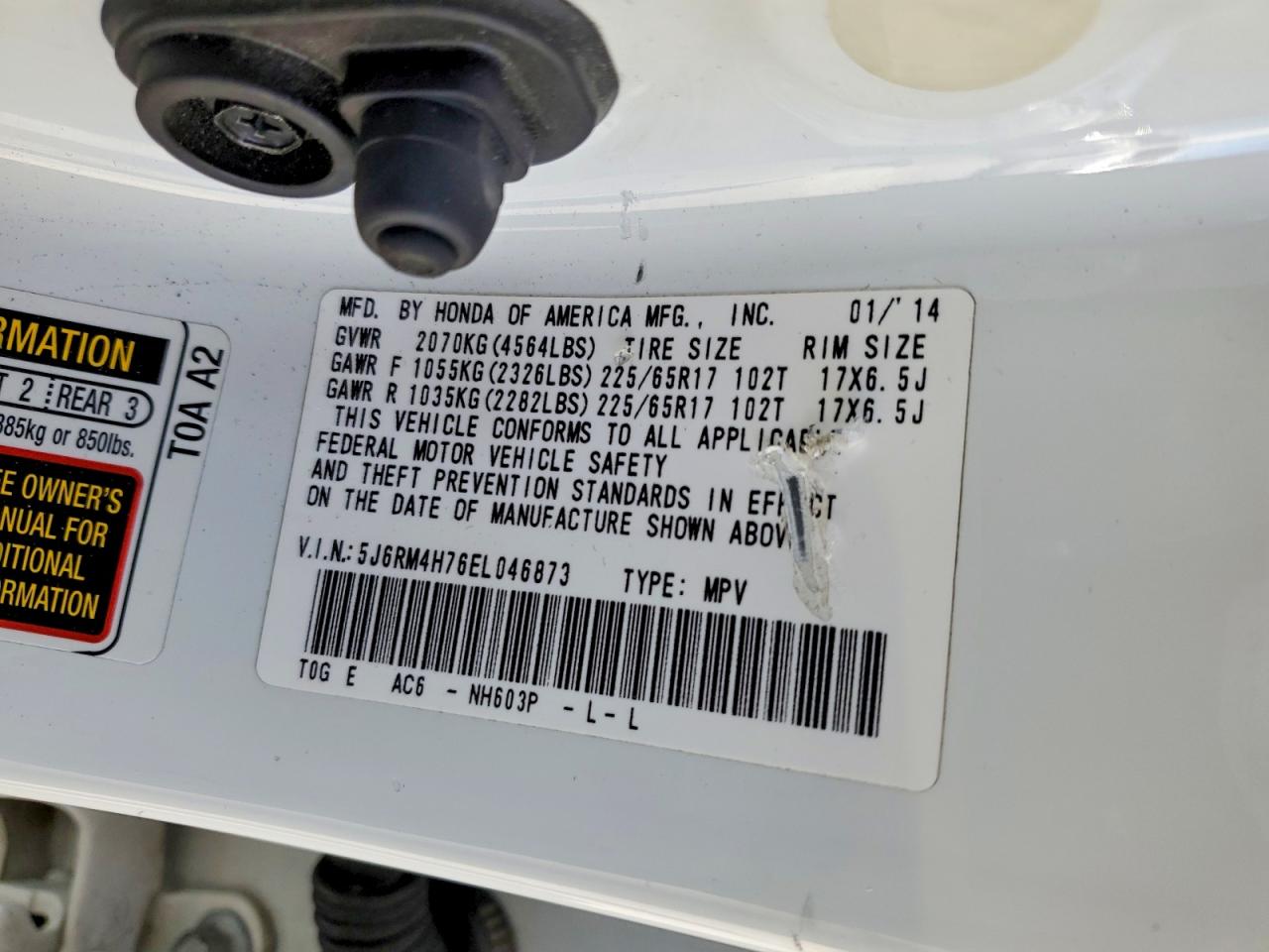 2014 HONDA CR-V EXL photo 14