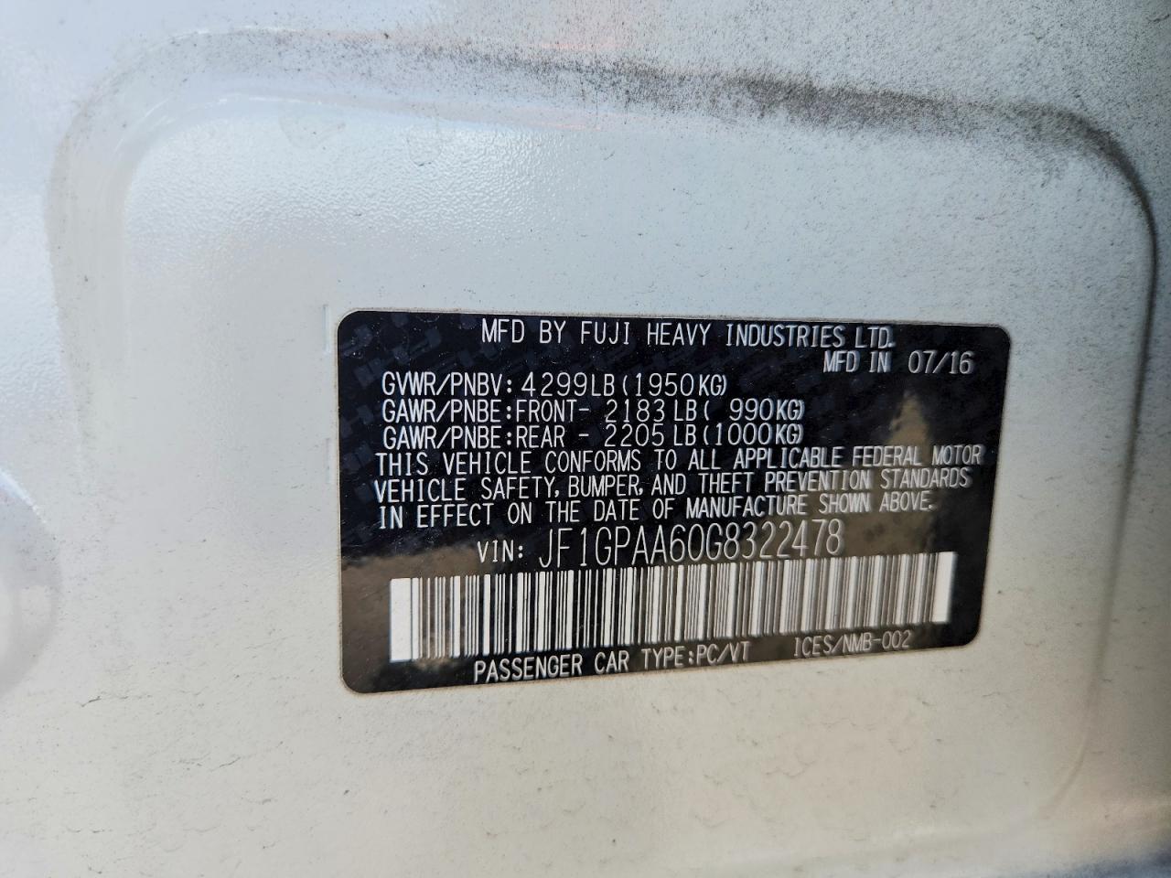 2016 SUBARU IMPREZA photo 34