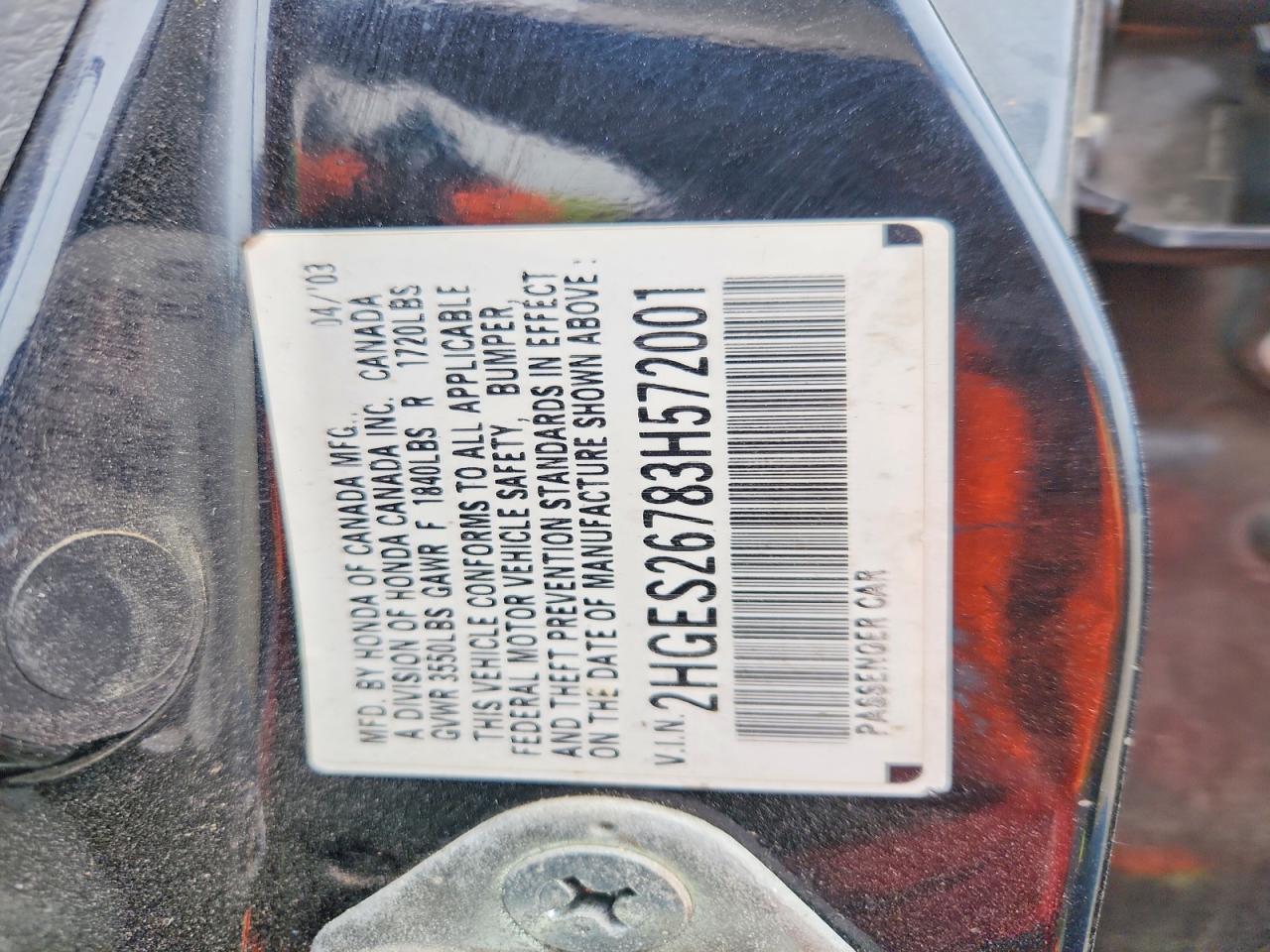 2003 HONDA CIVIC EX photo 34