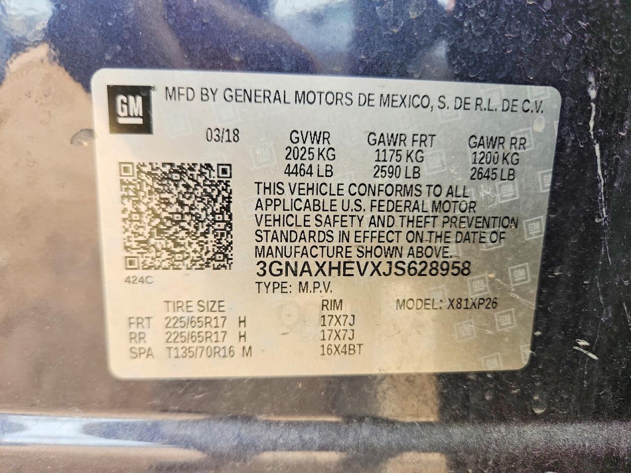 2018 CHEVROLET EQUINOX LS photo 40
