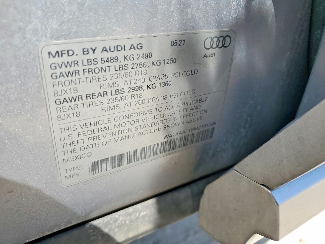 2021 AUDI Q5 PREMIUM photo 23