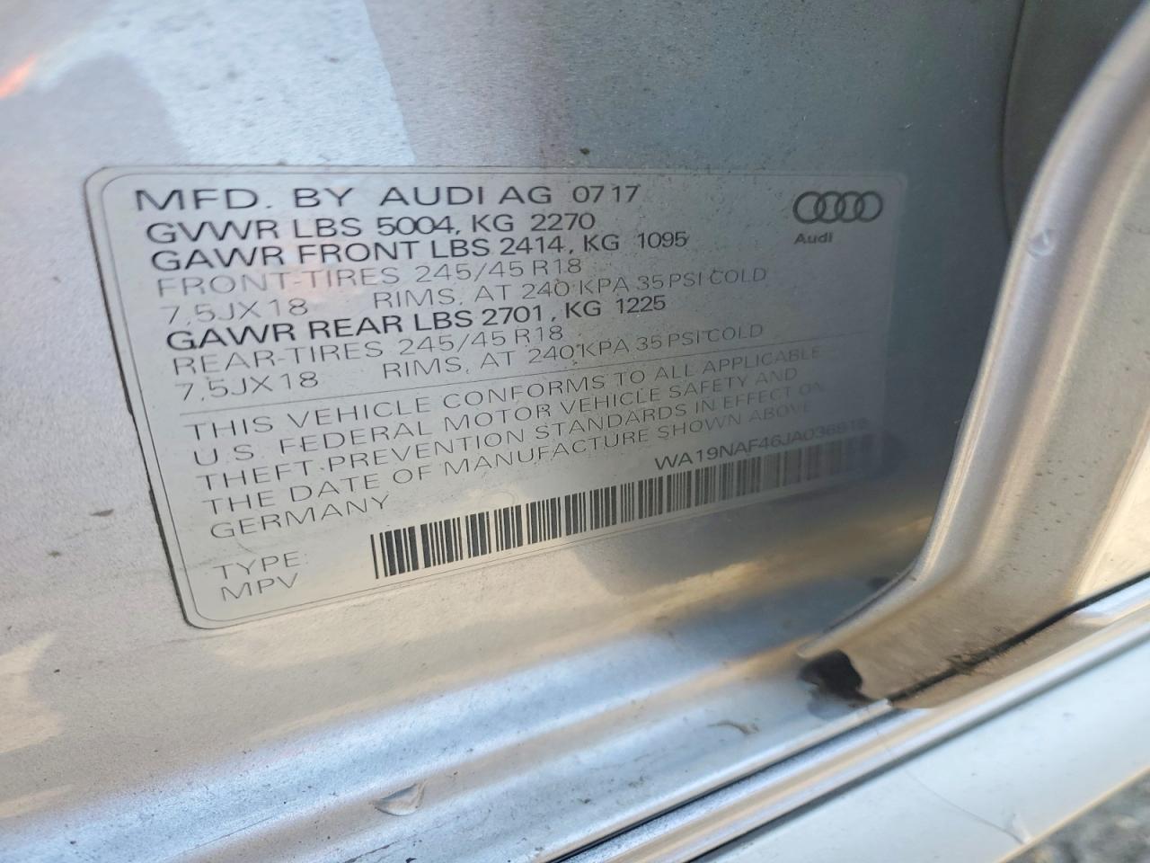 2018 AUDI A4 ALLROAD PRESTIGE photo 23