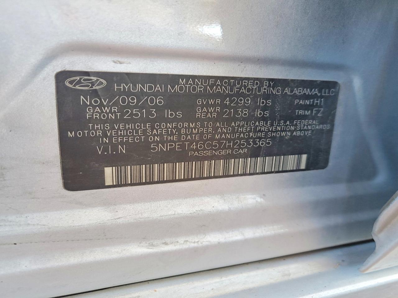 2007 HYUNDAI SONATA GLS photo 34