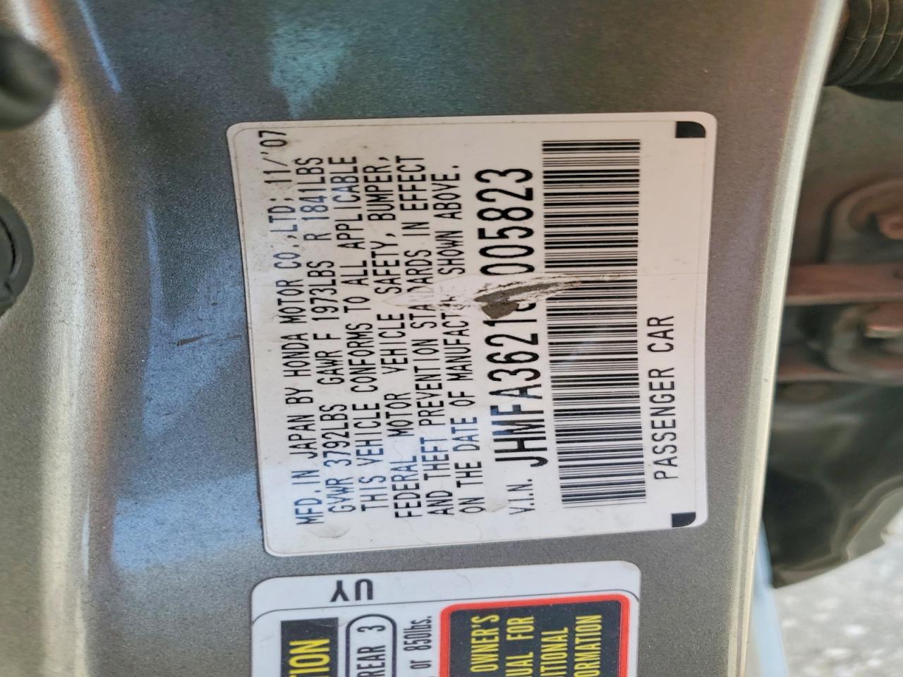 2008 HONDA CIVIC HYBRID photo 12